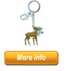 Wild Moose Sparkling Charm Elegant Key Chain Aspects